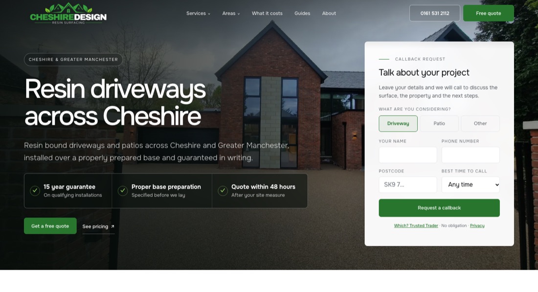 Cheshire Design website